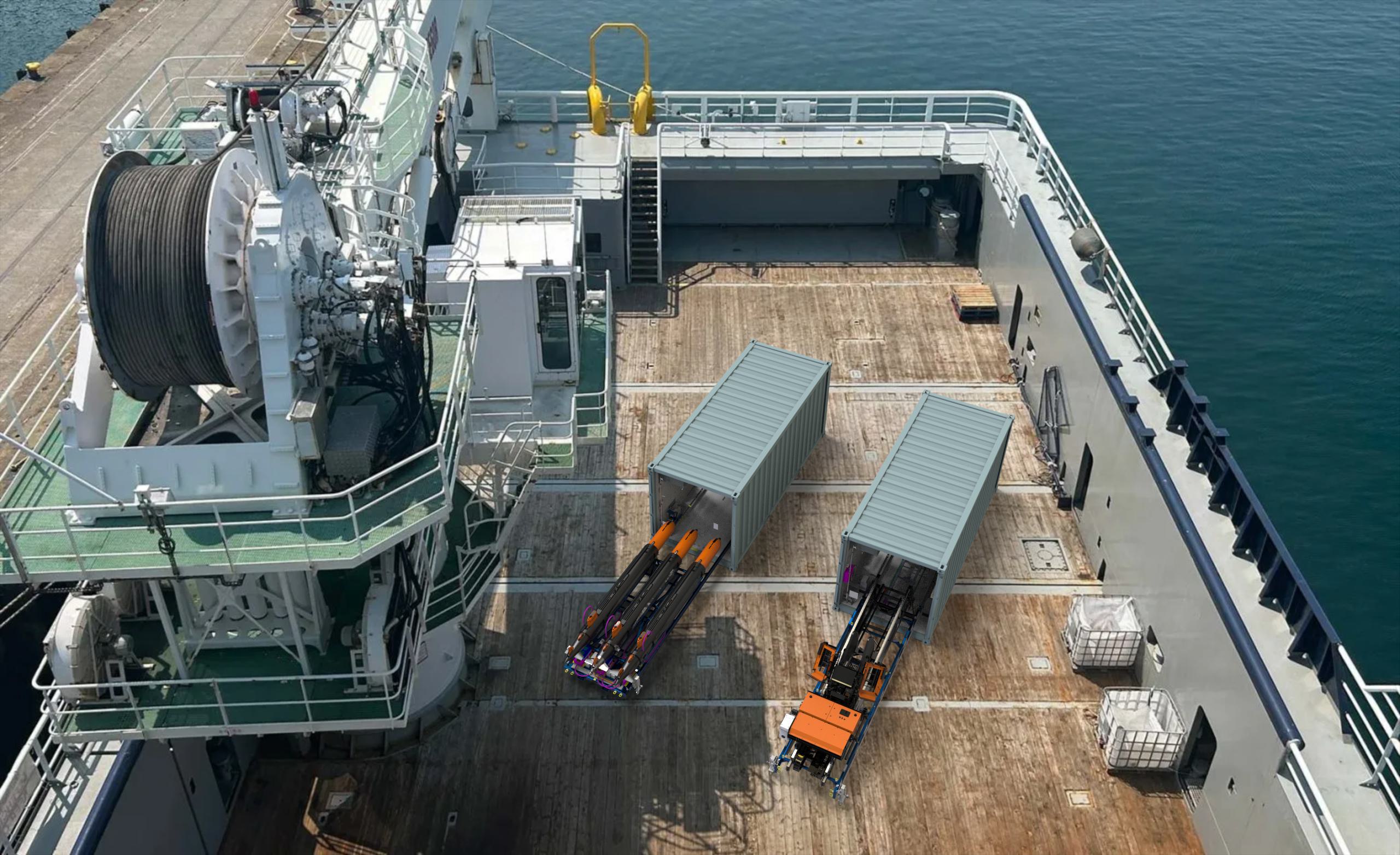 Specialized equipment deploys from modular containers on a ship. {{brizy_dc_image_alt imageSrc=